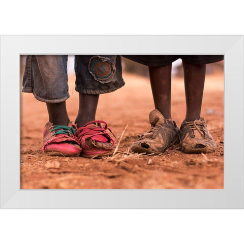 Can You Wear My Shoes? White Modern Wood Framed Art Print by Miron, Stefan