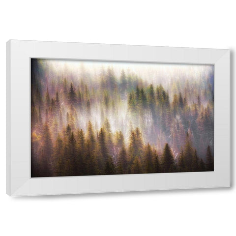 Untitled White Modern Wood Framed Art Print by Chopra, Atul