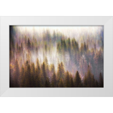 Untitled White Modern Wood Framed Art Print by Chopra, Atul
