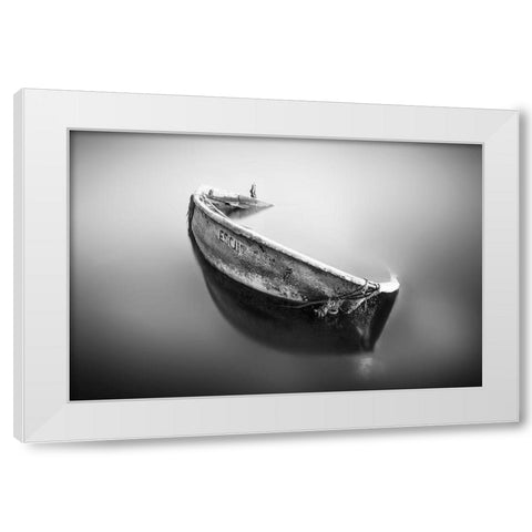 Solitude White Modern Wood Framed Art Print by Valdivieso, Miguel