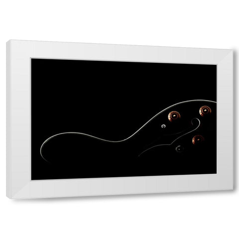 Sensualidad Musical White Modern Wood Framed Art Print by Marfanlo