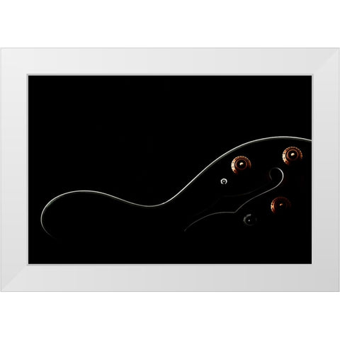 Sensualidad Musical White Modern Wood Framed Art Print by Marfanlo