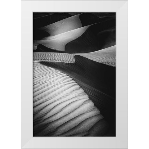 Desert Light White Modern Wood Framed Art Print by Al Adwan, Rami