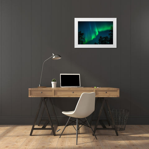 Heavens Signature White Modern Wood Framed Art Print by Caroline Stroksnes, Mette