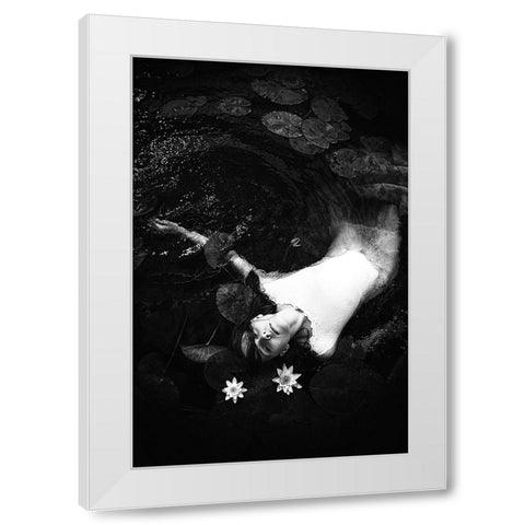 Ophelia White Modern Wood Framed Art Print by Bolgov, Ruslan