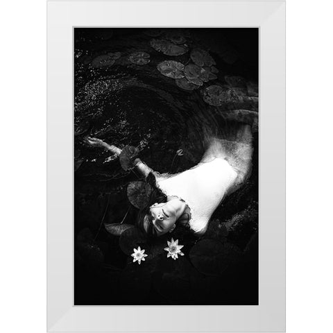 Ophelia White Modern Wood Framed Art Print by Bolgov, Ruslan