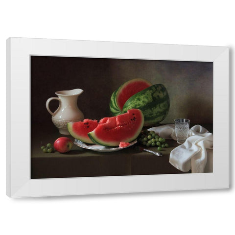 Di Ddn?Dpn?Dmdandfrac34;Dandfrac14; White Modern Wood Framed Art Print by Skorokhod, Tatyana