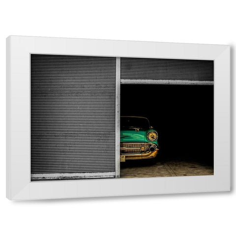 Hidden Beauty White Modern Wood Framed Art Print by Pentaxian