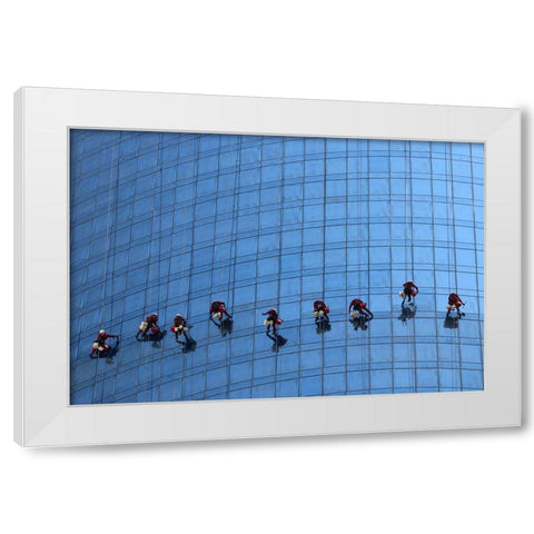 Airy Workplace White Modern Wood Framed Art Print by Hawerkamp, Hans-Wolfgang