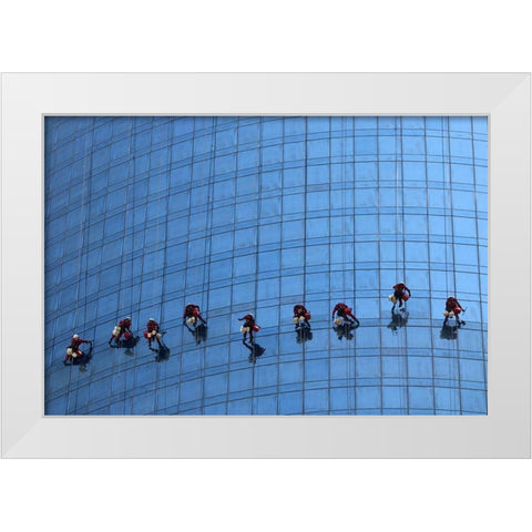 Airy Workplace White Modern Wood Framed Art Print by Hawerkamp, Hans-Wolfgang