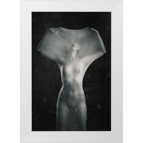 Coccoon White Modern Wood Framed Art Print by JAE