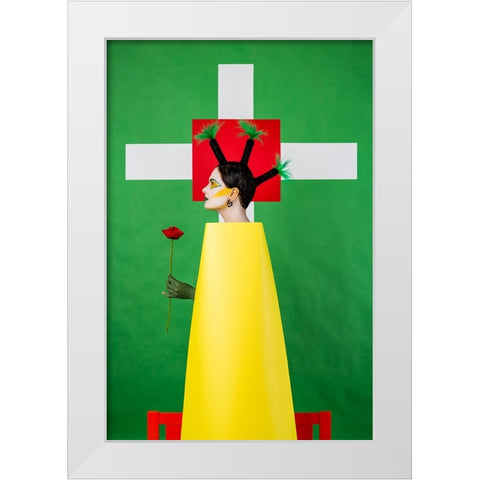 Untitled White Modern Wood Framed Art Print by Smirnov, Sergei