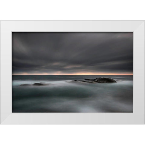 Tranquility White Modern Wood Framed Art Print by Lindsten, Christian