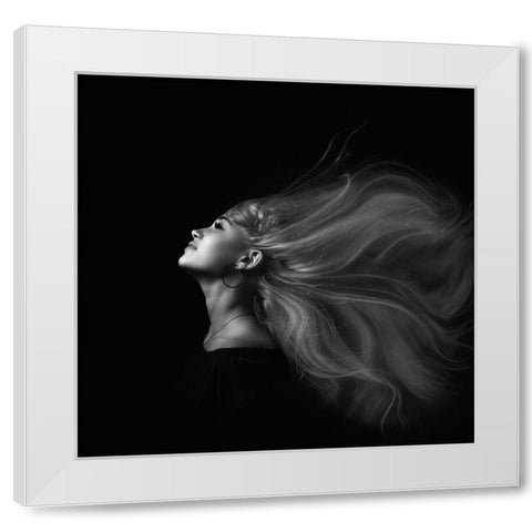 ... White Modern Wood Framed Art Print by Rise, Zachar