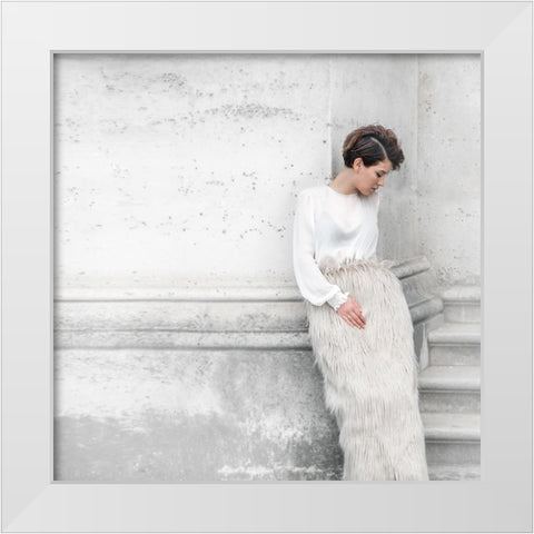 Humility White Modern Wood Framed Art Print by Claes, Gilbert