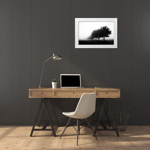 Foggy Day White Modern Wood Framed Art Print by Buchmann, Oliver