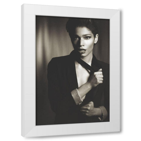 Woman White Modern Wood Framed Art Print by Renzulli, Antonella