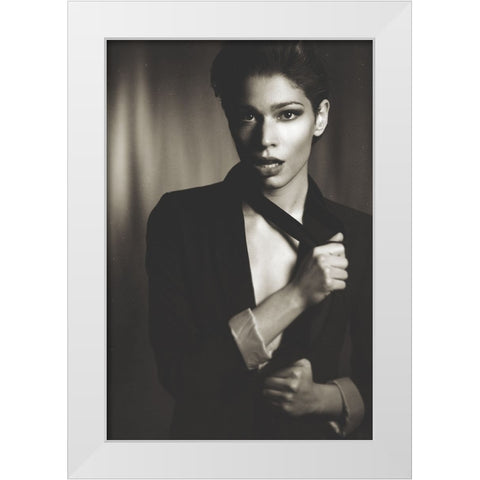 Woman White Modern Wood Framed Art Print by Renzulli, Antonella