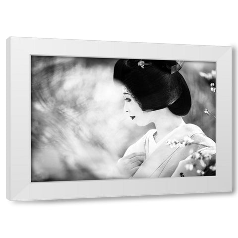 Daydream White Modern Wood Framed Art Print by MATSUNAGA, TORU