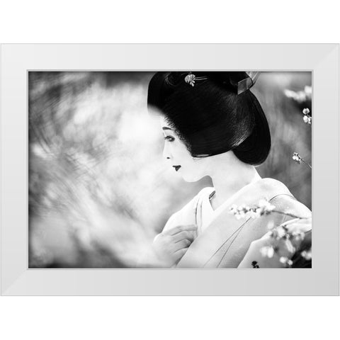 Daydream White Modern Wood Framed Art Print by MATSUNAGA, TORU
