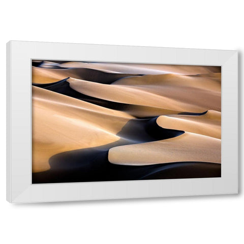 Music White Modern Wood Framed Art Print by Momeni, Mohammadreza