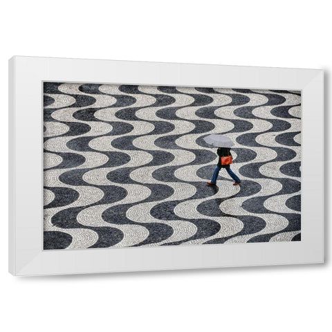 Lisboa White Modern Wood Framed Art Print by Reichert, Renate