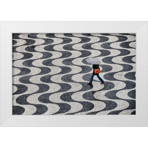 Lisboa White Modern Wood Framed Art Print by Reichert, Renate