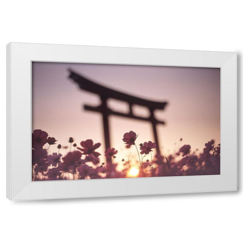 Melancholic Autumn White Modern Wood Framed Art Print by Tajima, Koji