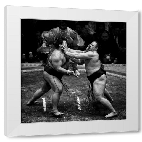 Dont Touch My Face! White Modern Wood Framed Art Print by Song, Gunarto