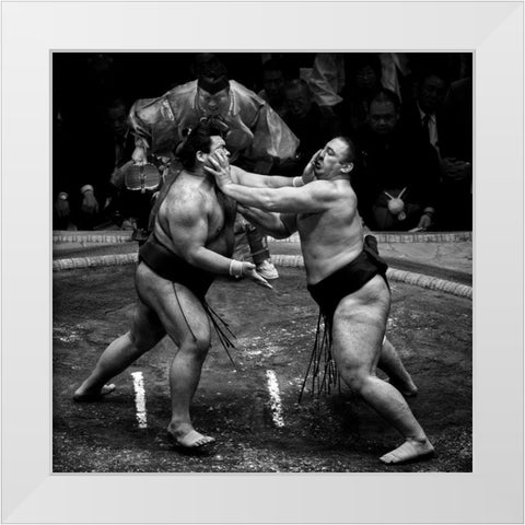 Dont Touch My Face! White Modern Wood Framed Art Print by Song, Gunarto