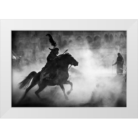 Lunge White Modern Wood Framed Art Print by Momeni, Mohammadreza