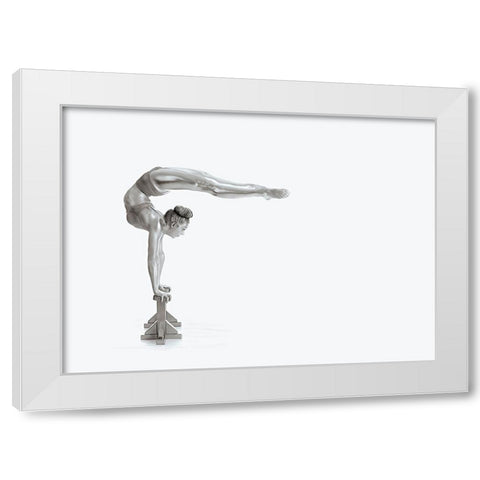 Gymnastics Series - Mexican Balance White Modern Wood Framed Art Print by Ashton-Jones, Howard