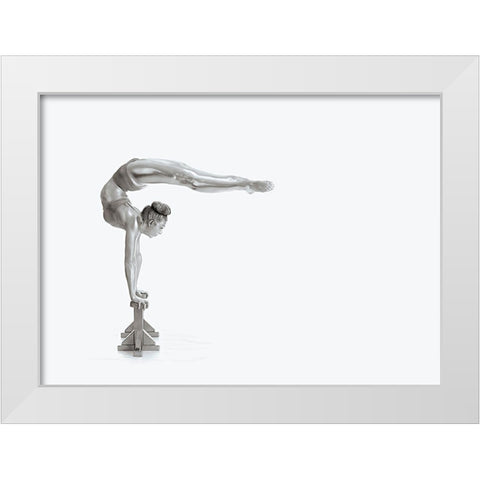 Gymnastics Series - Mexican Balance White Modern Wood Framed Art Print by Ashton-Jones, Howard