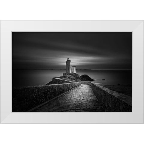 Time Passing White Modern Wood Framed Art Print by Denis