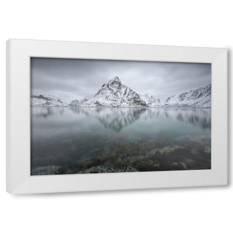 Waterworld White Modern Wood Framed Art Print by Hoffmann, Raymond