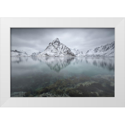 Waterworld White Modern Wood Framed Art Print by Hoffmann, Raymond