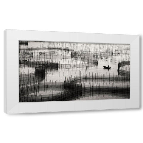 Waiting For The Catch ... White Modern Wood Framed Art Print by Abdulazim, Ahmed