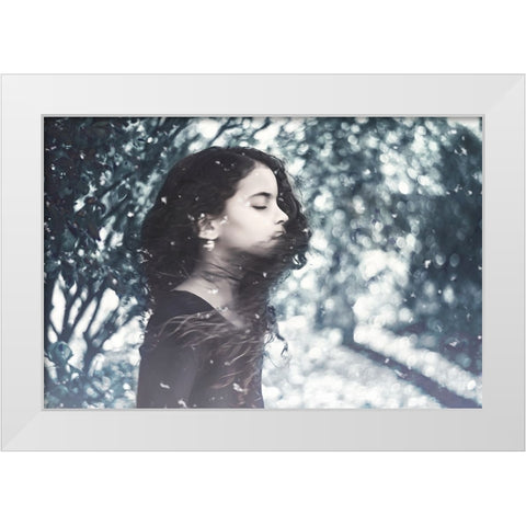 Free Spirit White Modern Wood Framed Art Print by Rozenzvig, Carmit