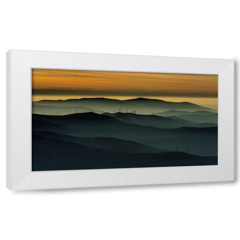 Below The Horizon White Modern Wood Framed Art Print by Correia, Rui