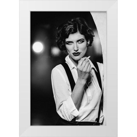 French Beauty... Eva-Luisa White Modern Wood Framed Art Print by Peter Muller Photography