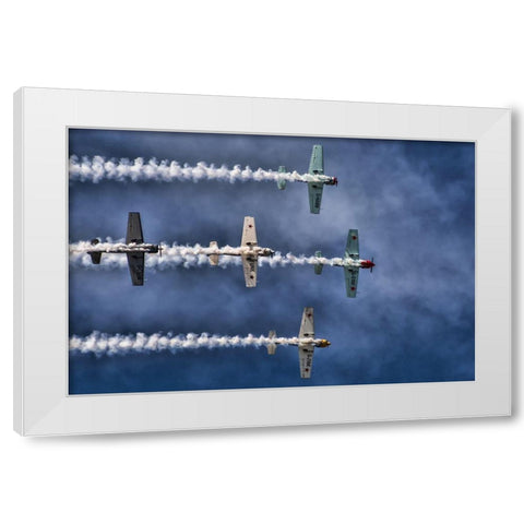 The Aerostars White Modern Wood Framed Art Print by Saglien, Knut