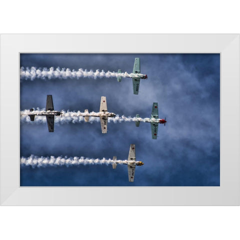 The Aerostars White Modern Wood Framed Art Print by Saglien, Knut