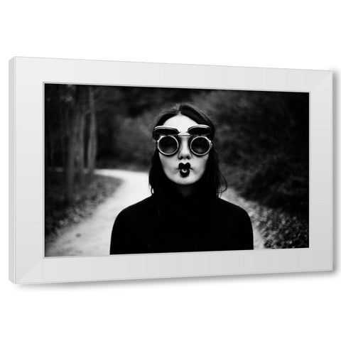 Untitled White Modern Wood Framed Art Print by Jovanovic, Koki