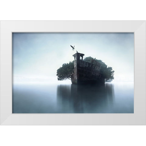 100 Years Later White Modern Wood Framed Art Print by F, Terry