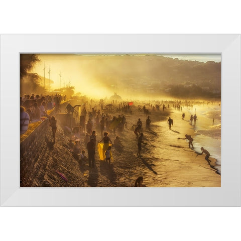 Atmosphere White Modern Wood Framed Art Print by Domont, Jois