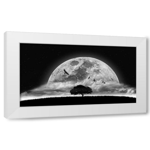 A Dream White Modern Wood Framed Art Print by Osman, Nasser