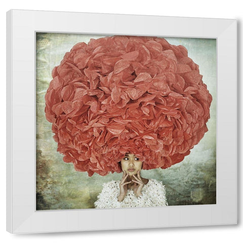 Bad Hair Day White Modern Wood Framed Art Print by Kenp