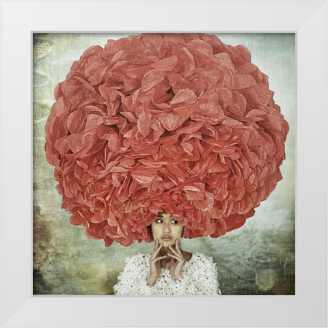 Bad Hair Day White Modern Wood Framed Art Print by Kenp