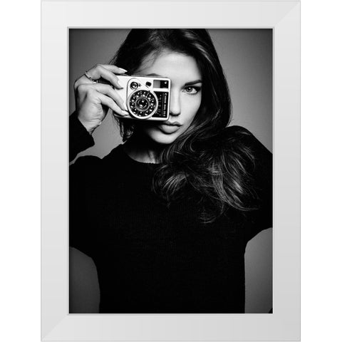 Svetlana White Modern Wood Framed Art Print by Clemen, Rod