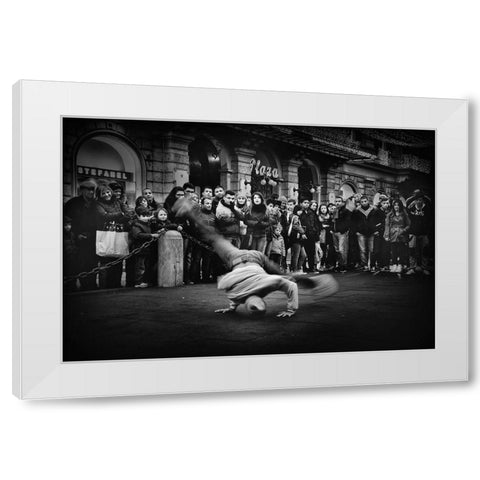 Untitled White Modern Wood Framed Art Print by Grambone, Antonio